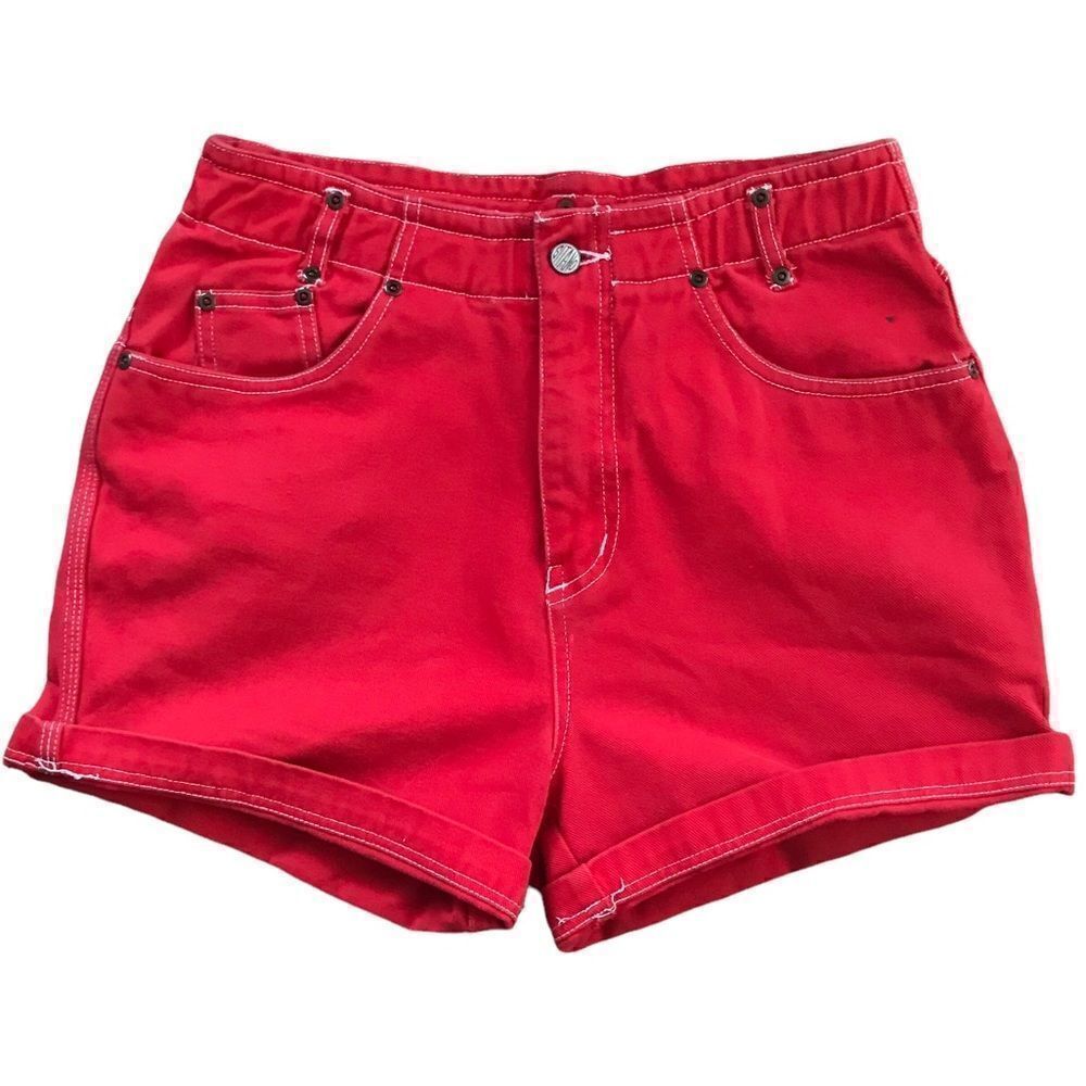 High Waisted Vintage Red Shorts